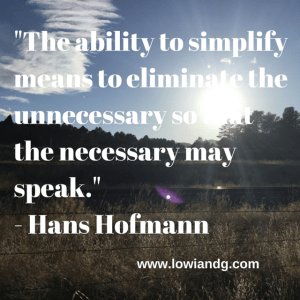 The ability to simplify means to