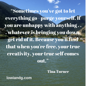 “Sometimes you've got to let everything