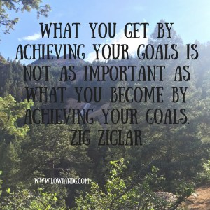What you get by achieving your goals is not as important as what you become by achieving your goals. Zig Ziglar