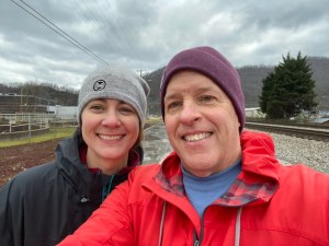 John and Angela at the race this weekend.